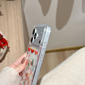 <span class=keywords><strong>Coque</strong></span> de Noël à paillettes liquides et séquins pour <span class=keywords><strong>iPhone</strong></span> 17 16 15 14 13 12 <span class=keywords><strong>11</strong></span> Pro Max avec Père Noël coulissant – Cadeau de Noël - Product Image 4