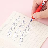 Set Pulpen Gel Plastik Kartun Guangbo yang Dapat Dihapus, Tinta Biru, Tulisan Halus Tanpa Goresan, Alat Andal untuk Penggunaan Sehari-hari Siswa