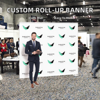 Support de bannière en tissu enroulable portable personnalisé avec impression numérique pour événements sportifs et jeux, utilisable comme couverture de table ou toile de fond suspendue