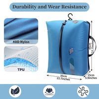 Organisateur de compression étanche à fermeture éclair avec anneau de suspension multifonction en nylon pour le camping, les voyages, les bagages, les couettes et le rangement des vêtements
