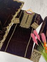 Koleksi Wanita India dalam grosir tersedia tersedia Kurti dengan Salwar dalam kain kualitas tinggi perancang baru terlihat Kurta dhoti salwaar