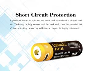 Nieuwe Versie Vapcell 14500 P1418A 1800Mah 1.5V Aa Micro Usb Lading Lithium Ion Batterij Oplaadbare Voor Speelgoed Digitale producten - Product Image 6