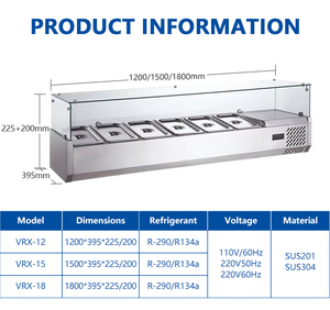 Tabletop <span class=keywords><strong>Salad</strong></span> & trái cây hiển thị Cooler 30L điều khiển kỹ thuật số cho nhà hàng tự phục vụ món ăn lạnh trạm - Product Image 5