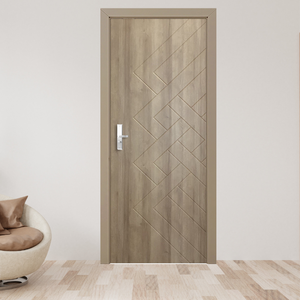 Vendedor superior, modelo 3D personalizado, puerta MDF de madera contrachapada moderna para apartamento, Color personalizado, Material de PVC de madera, dormitorio de fábrica de Vietnam - Product Image 1