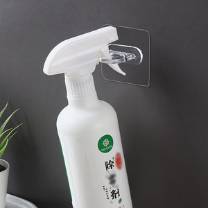 Support mural réutilisable en acrylique transparent pour bouteille de gel douche, sans clou ni perçage, pour salle de bain, support de <span class=keywords><strong>tringle</strong></span> à <span class=keywords><strong>rideau</strong></span>, vente en gros Yiwu - Product Image 1