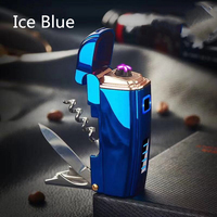 Briquet électrique rechargeable DEBANG, activé par USB, multifonctionnel, plasma avec couteau pour cigarettes, cadeau d'affaires en plastique