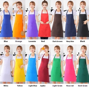 Bán buôn biểu tượng tùy chỉnh không thấm nước nhà hàng bông polyester người đàn ông người phụ nữ màu đen trống BIB bếp Đầu Bếp Nấu Ăn Tạp dề - Product Image 2