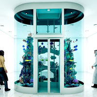Aquarium cylindrique transparent de grande taille en plastique écologique, taille personnalisée, pour poissons marins et récifs, idéal pour salon et bureau