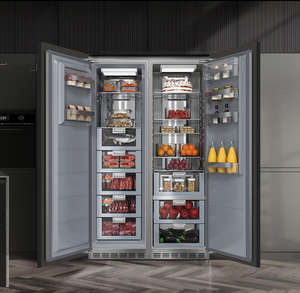 Réfrigérateur-congélateur combiné sans givre 528L intégré, dissipation électrique en plastique, <span class=keywords><strong>gris</strong></span>, sans givre, côte à côte - Product Image 5