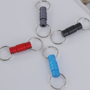 Nhanh chóng phát hành Keychain clip nhỏ Carabiner Clip & kéo ngoài có thể tháo rời vòng chìa khóa xe Móc Chìa Khóa Móc Keyring - Product Image 4