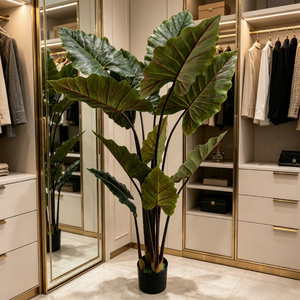 Planta Artificial Decorativa <span class=keywords><strong>de</strong></span> <span class=keywords><strong>Alocasia</strong></span>, Planta Artificial <span class=keywords><strong>de</strong></span> Taro Arcoíris con Tacto Real, Bonsái para Decoración <span class=keywords><strong>de</strong></span> Interiores del Hogar, Otras Decoraciones para Bodas - Product Image 1