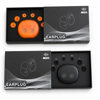 Bouchons d'oreilles réutilisables personnalisés OEM, bouchons d'oreilles en silicone double couche avec réduction du bruit de 35 dB pour la vente en gros