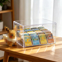 Caja Protectora Acrílica Antiarañazos para Cartas Coleccionables con Tapa, Directo de Fábrica
