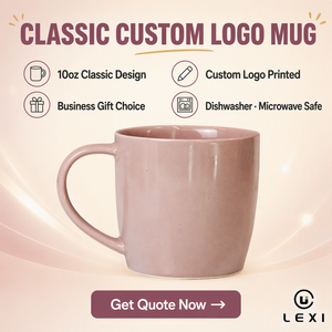 Taza de Café de Cerámica de 10 oz con Logotipo Personalizado, Acabado de Porcelana, Diseño Clásico, Regalo Empresarial para Uso en Oficina, Apta para Lavavajillas y Microondas - Product Image 2