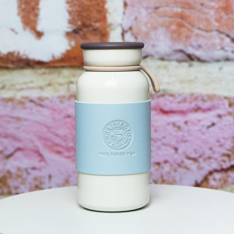 White single cup light blue holster