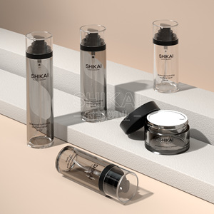 Shikai 100ml Setting Spray <b>Bottle</b> Semi Transparent Black Fine <b>Mist</b> Facial <b>Mist</b> Sprayer With Pump Head For Normal Skin - Product Image 1