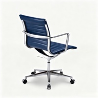 Chaise de bureau moderne en cuir PU, chaise de bureau ergonomique pivotante avec base chromée et accoudoirs, hauteur réglable, chaise de direction pour ordinateur