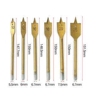 Hex Shank Wood Drill Bits 10-25mm Titanium Plated Fast Boring Bit Set For Smooth Finish - Product Image 2