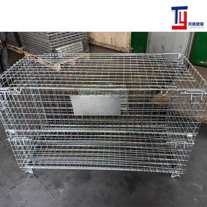 5*5 Mesh Spot in metallo pesante struttura in ferro gabbia di stoccaggio mobile con più ruota pieghevole e Anti-ruggine scatola di rotazione gabbia a farfalla - Product Image 4