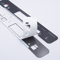 Autocollants adhésifs personnalisés en polycarbonate, impression sérigraphique ODM, impression UV, découpe à la forme, superposition graphique, plaque de commande, étiquette de nom