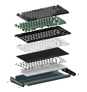 Chuyển Đổi Màu Đỏ Chơi Game Bàn Phím 75 Phần trăm Gamer Teclado Nhỏ Gọn 83 Phím <span class=keywords><strong>RGB</strong></span> LED Cầu Vồng Backlit Chơi Game Có Dây Bàn Phím Cơ Khí - Product Image 3