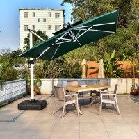 Sombrilla Plegable Moderna de Aleación de Aluminio, Resistente al Agua y a los Rayos UV, con Base de Plástico para Uso en Exteriores, Restaurantes, Playas y Hoteles