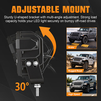 Phare de voiture LED modulaire blanc 4 pouces, combo de feux pour conduite tout-terrain 4x4 SUV, nouveau 12V 24W IP67