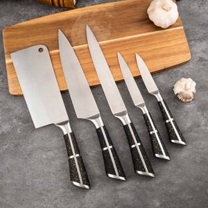 Juego de Cuchillos de Cocina de Acero Inoxidable Listo para Enviar, Mango de <span class=keywords><strong>Herradura</strong></span>, Seis Piezas, Afilado a Mano, Personalizado - Product Image 2