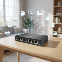 Switch Gigabit Web Managed 8-Port yang Dapat Disesuaikan, Switch Ethernet Pintar untuk Bisnis Kecil, Kantor, dan Jaringan CCTV