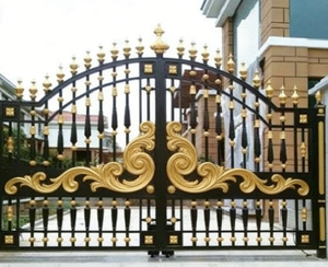Portails en fer forgé coulissants de sécurité <span class=keywords><strong>pour</strong></span> allée de maison, portails automatiques principaux en fer forgé battants – Nouveauté - Product Image 5