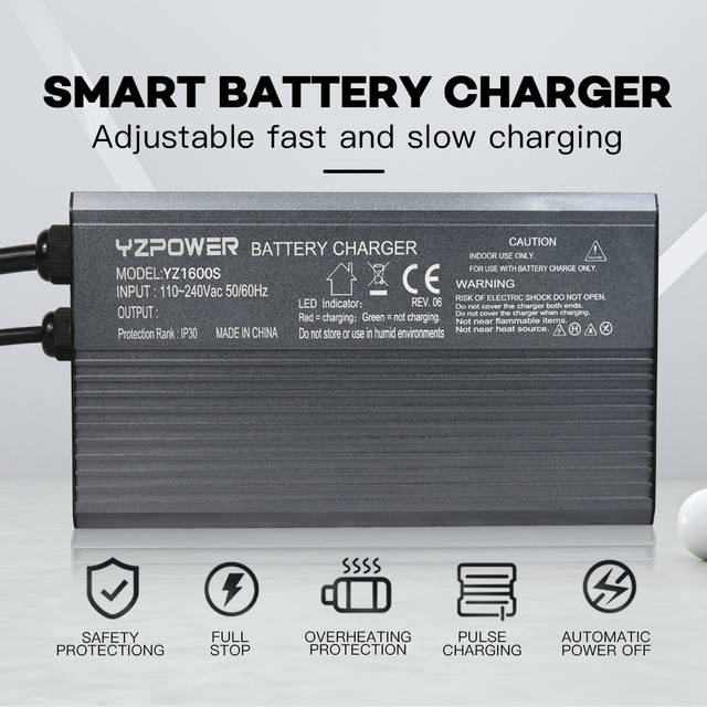 Electric Smart Lithium Ion Battery Charger 88.2V/58.8V/100.8V for Connector for Ebike Scooter OTP Protection 36 Months