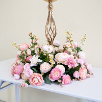 Guirlande de fleurs en soie rose pivoine de luxe LFB26050, arrangement floral pour mariage, centre de table, décoration de fête, décoration de la maison