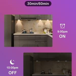 Luces LED RGB Inalámbricas para Debajo del Gabinete con Control Remoto, Luces LED de Colores con Batería, Adhesivas para Armarios de Cocina - Product Image 4