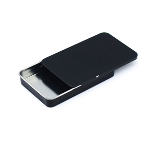 Scatola in Latta Nera Opaca Personalizzata a Prova di Bambino con Cassetto Scorrevole, Contenitore Anti-Odore per Alimenti con Logo Personalizzato per Erbe - Product Image 5
