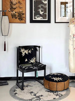 Chaise de salle à manger vintage en acier noir de style français rétro, chaise de designer haut de gamme pour chambre à coucher, balcon, chaise de loisirs