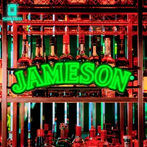 Sinal de neon de álcool LED Jameson Bar Logotipo