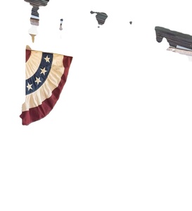 Drapeau plissé d'intérieur/extérieur à impression partielle, motif patriotique, pour publicité, fanions et bannières promotionnels brodés - Product Image 5