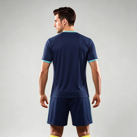 100% Polyester Schnelltrocknend Atmungsaktiv OEM-Service Maßgeschneiderte Kinder-Jungen Kurzarm Fußballtrikots Fußball-Uniform-Sets