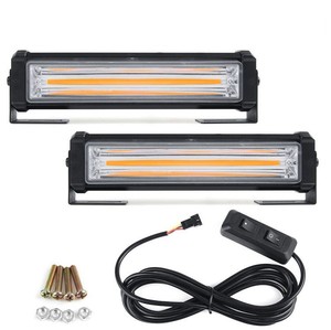COB Flash Light Car 12V Barra de luz estroboscópica DE EMERGENCIA Luz de advertencia <span class=keywords><strong>LED</strong></span> de alta <span class=keywords><strong>intensidad</strong></span> Amarillo Rojo Azul Ámbar - Product Image 1