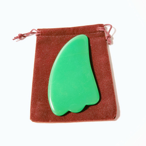 HZ Wholesale Rodillo Gua Sha de Aventurina Verde para Masaje Facial, Material de Aventurina Verde y Material de Mango de Jade - Product Image 3