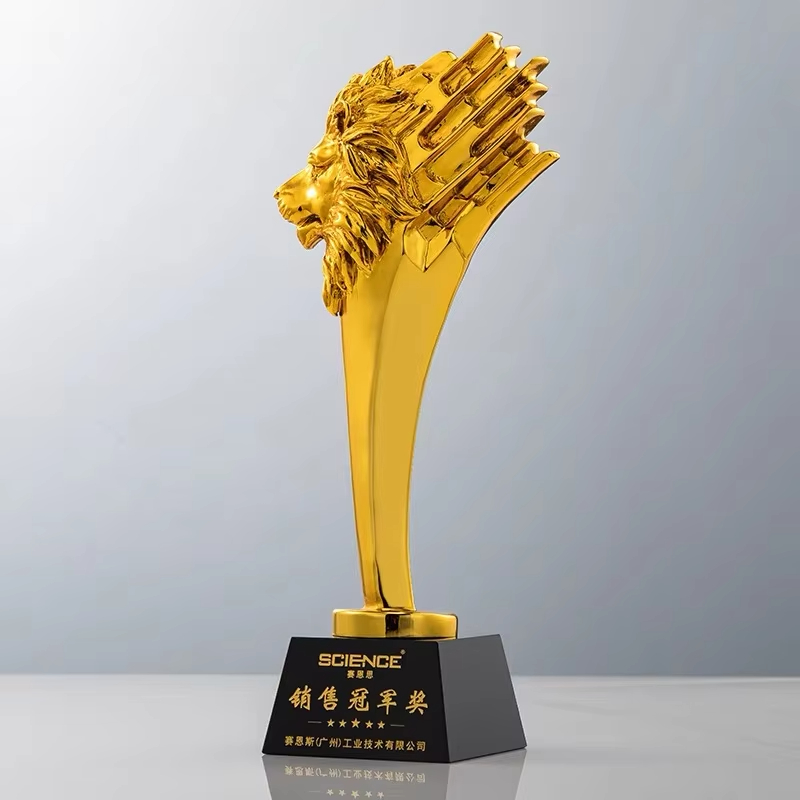 Gold Trophy - Gold Lion Trophy - Custom Zinc Alloy Design