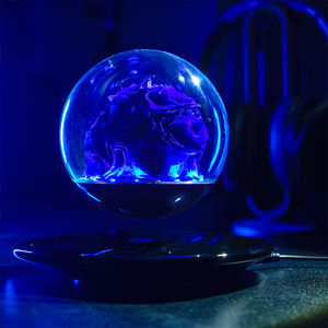 ורד נצחי מרחף על ידי ריחוף מגנטי, קישוט פרחוני זוהר ומעודן לחתונה או ליום האהבה. - Product Image 4