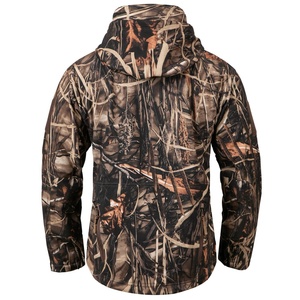 Winter Warm Sporty Floral Pattern Silent Hunting Safari Jacket Men Soft Shell Outdoor Hiking Water Resistant Fleece Hooded <b>Coat</b> - Product Image 5