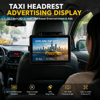Pantalla de TV para Asiento Trasero de Taxi de 10.1 Pulgadas con WIFI, USB y SD, Pantalla Publicitaria Inteligente Universal para Taxi, Monitor de Reposacabezas Android