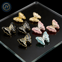 Boutons en alliage de zinc personnalisés avec perles plaquées pour jeans et chemises pour femmes - Boutons à tige en forme de fleur, de cœur ou de coquille ronde avec logo perlé