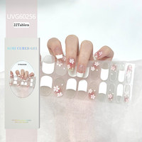 Autocollants pour ongles en gel, autocollants adhésifs pour vernis, patchs pour ongles de couleur unie, bandes de gel semi-durcies 2D DIY, automne, Noël