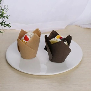 Tulip Cake Cups Paper Baking Liners 200 Pieces Disposable Muffin Cupcake Cases Multicolor - Product Image 4