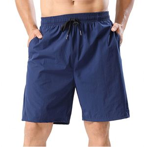 Short pour homme avec cordon de serrage à pointe métallique Bermuda tendance et tendance en polyester/nylon décontracté teint en couleur unie - Product Image 1