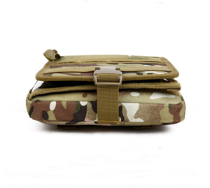 DFCB19 Sac banane et sac à bandoulière multifonctionnel 2-en-1 de camouflage woodland pour extérieur avec charge solaire d'urgence et système MOLLE - Product Image 3