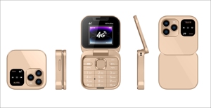 Meilleur téléphone portable pliable I16 Pro Mini 2G GSM double carte SIM numérotation rapide lecteur vidéo voix magique prise jack 3,5 mm radio FM petit téléphone portable pliable - Product Image 2